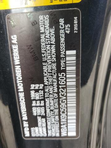 WBA1K9C59GV321605 - 2016 BMW 228 I SULEV BLACK photo 12