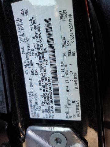 1FMCU9J98DUA72383 - 2013 FORD ESCAPE TITANIUM 黑色 照片 14