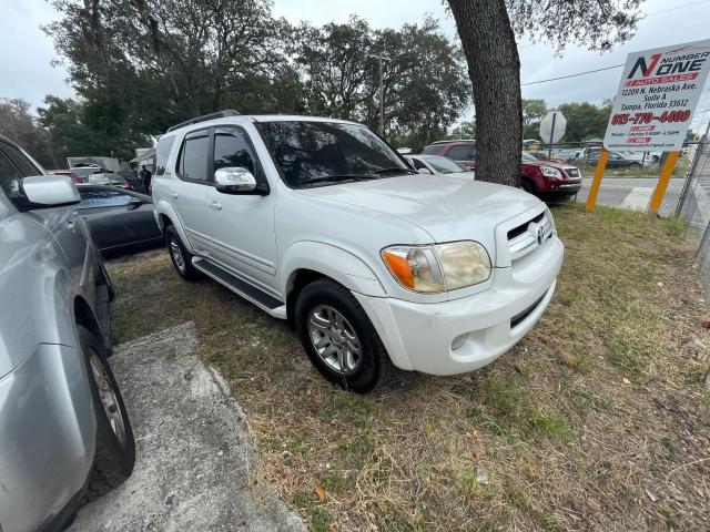 5TDZT38A27S285479 - 2007 TOYOTA SEQUOIA LIMITED WHITE photo 1