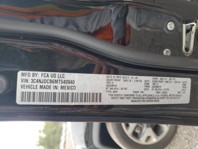 3C4NJDCB6MT540940 - 2021 JEEP COMPASS LIMITED 黑色 照片 13