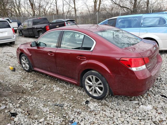 4S3BMCB61D3004577 - 2013 SUBARU LEGACY 2.5I PREMIUM BURGUNDY photo 2