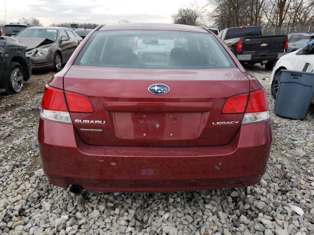 4S3BMCB61D3004577 - 2013 SUBARU LEGACY 2.5I PREMIUM BURGUNDY photo 6