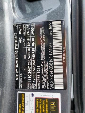 WDC0G4KB8JV112450 - 2018 MERCEDES-BENZ GLC 300 4MATIC GRAY photo 14