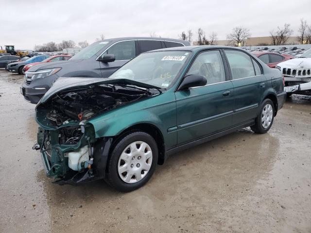 2HGEJ6617YH518623 - 2000 HONDA CIVIC BASE GREEN photo 1