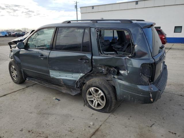 2HKYF18624H530544 - 2004 HONDA PILOT EXL BLUE photo 2