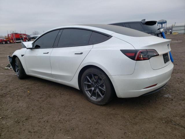 5YJ3E1EA7MF908698 - 2021 TESLA MODEL 3 WHITE photo 2