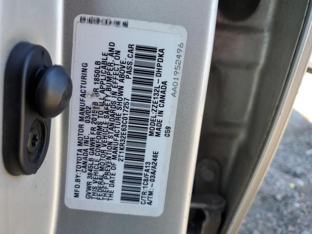 2T1KR32E63C017257 - 2003 TOYOTA COROLLA MATRIX XR SILVER photo 14
