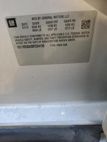 1G11E5SA3DF234136 - 2013 CHEVROLET MALIBU 2LT SILVER photo 13