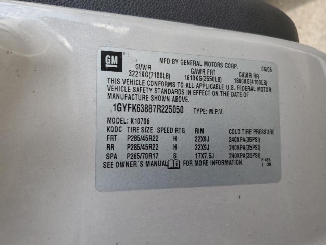 1GYFK63887R225050 - 2007 CADILLAC ESCALADE LUXURY თაფლისფერი ფოტო 12