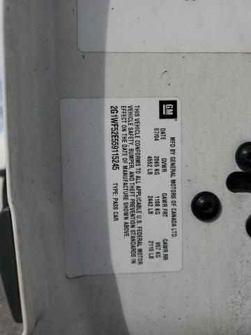 2G1WF52E559115245 - 2005 CHEVROLET IMPALA WHITE photo 12