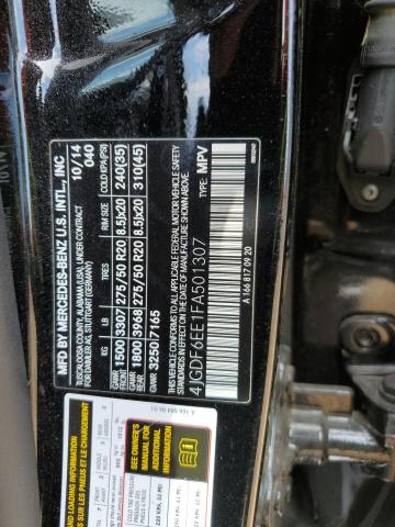 4JGDF6EE1FA501307 - 2015 MERCEDES-BENZ GL 450 4MATIC BLACK photo 13