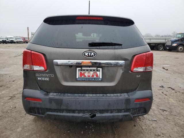 5XYKU3A62DG406329 - 2013 KIA SORENTO EX GRAY photo 6