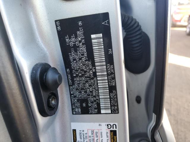 JTJBT20X160096686 - 2006 LEXUS GX 470 SILVER photo 12