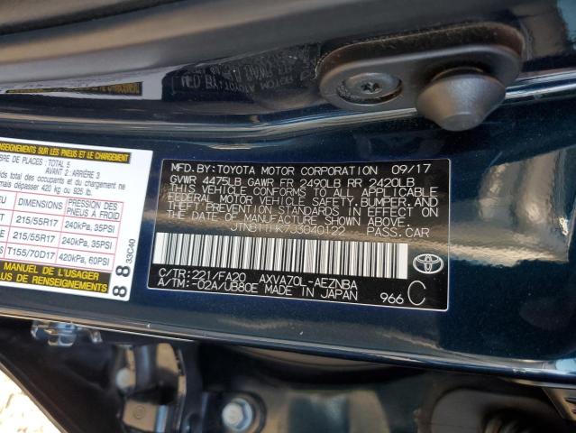 JTNB11HK7J3040122 - 2018 TOYOTA CAMRY L ლურჯი ფოტო 12