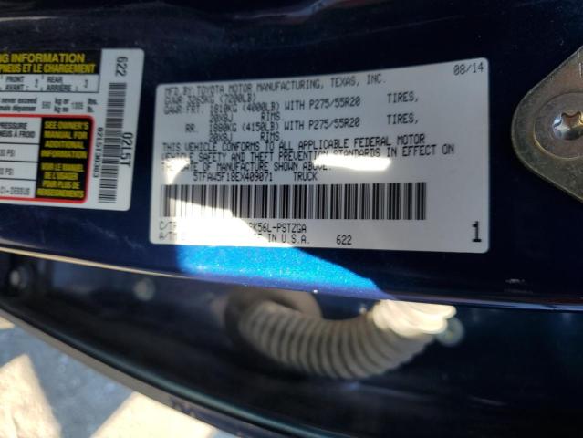 5TFAW5F18EX409071 - 2014 TOYOTA TUNDRA CREWMAX PLATINUM Mavi foto 12