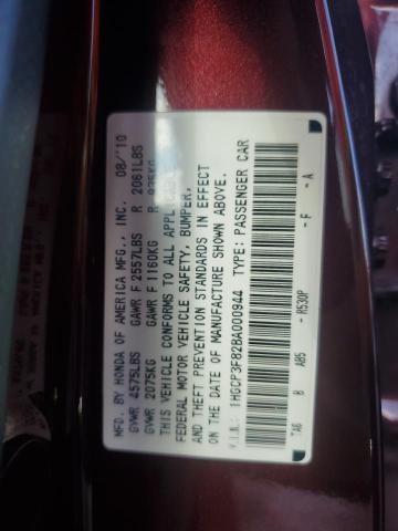 1HGCP3F82BA000944 - 2011 HONDA ACCORD EXL Burdeos foto 12