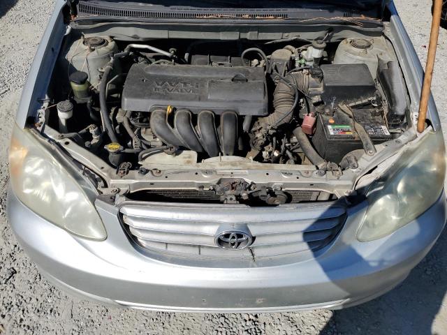 1NXBR32E44Z239196 - 2004 TOYOTA COROLLA CE Srebrny zdjęcie 11