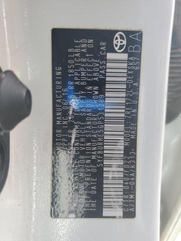 5YFBURHE5GP531289 - 2016 TOYOTA COROLLA L 白色 照片 12