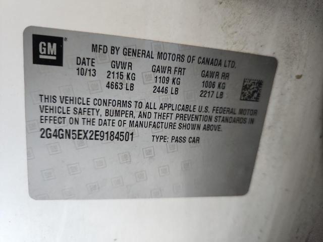 2G4GN5EX2E9184501 - 2014 BUICK REGAL PREMIUM Білий фото 12