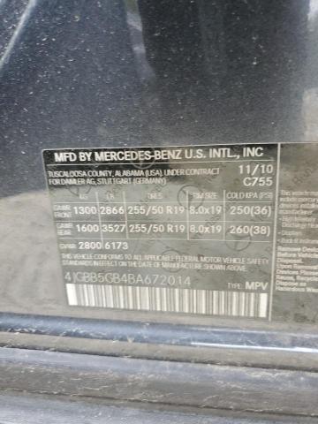 4JGBB5GB4BA672014 - 2011 MERCEDES-BENZ ML 350 灰色 照片 13