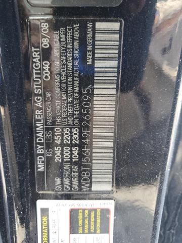 WDBTJ56H49F265095 - 2009 MERCEDES-BENZ CLK 350 შავი ფოტო 12