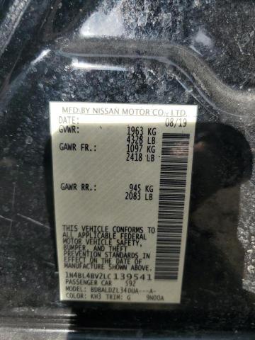 1N4BL4BV2LC139541 - 2020 NISSAN ALTIMA S BLACK photo 12