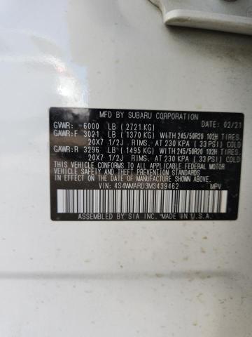 4S4WMARD3M3439462 - 2021 SUBARU ASCENT TOURING Ağ foto 14