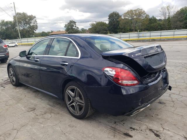 55SWF8EBXLU323770 - 2020 MERCEDES-BENZ C 300 4MATIC BLUE photo 2