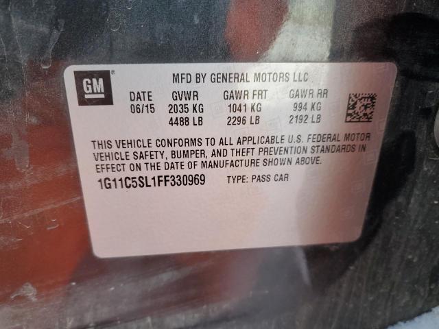 1G11C5SL1FF330969 - 2015 CHEVROLET MALIBU 1LT Графитовый фото 13