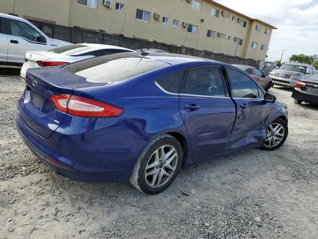 1FA6P0H72G5135586 - 2016 FORD FUSION SE BLUE photo 3