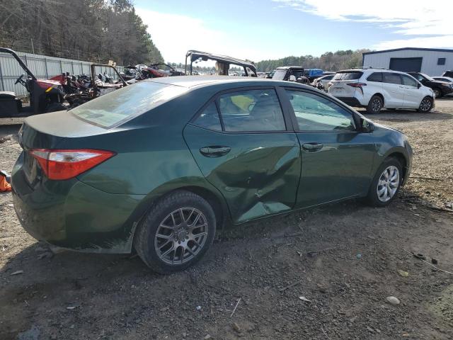 2T1BURHE8EC141459 - 2014 TOYOTA COROLLA L GREEN photo 3