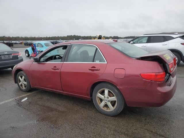 1HGCM56875A186554 - 2005 HONDA ACCORD EX RED photo 2