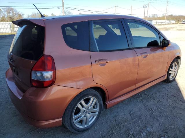 JHMGD38677S068564 - 2007 HONDA FIT S ORANGE photo 3