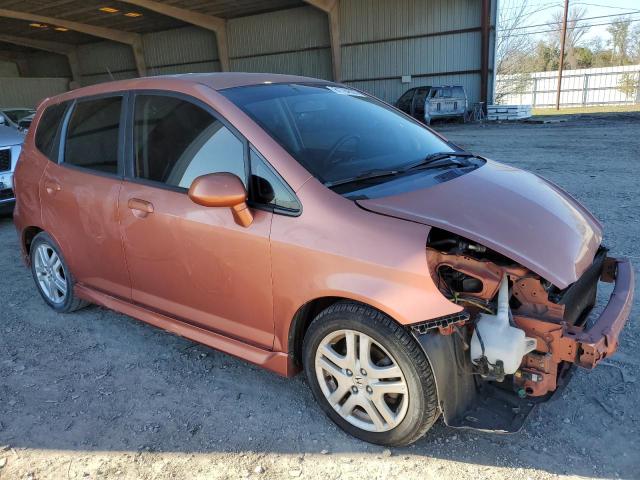 JHMGD38677S068564 - 2007 HONDA FIT S ORANGE photo 4