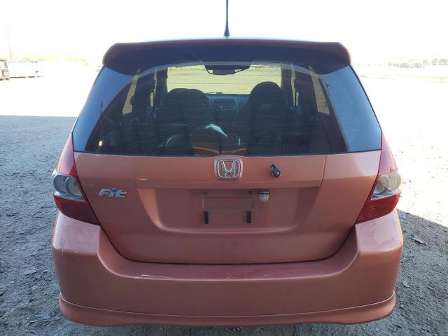 JHMGD38677S068564 - 2007 HONDA FIT S ORANGE photo 6