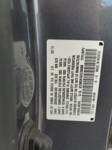 3CZRM3H35FG704804 - 2015 HONDA CR-V LX GRAY photo 14