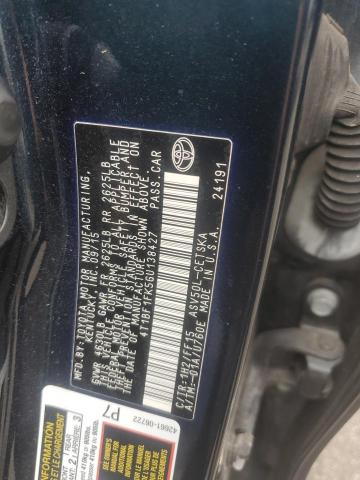 4T1BF1FK5GU138427 - 2016 TOYOTA CAMRY LE 蓝色 照片 12