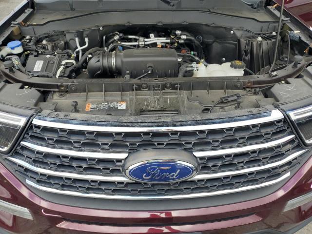 1FMSK7DH8NGA39036 - 2022 FORD EXPLORER XLT ბურგუნდია ფოტო 12