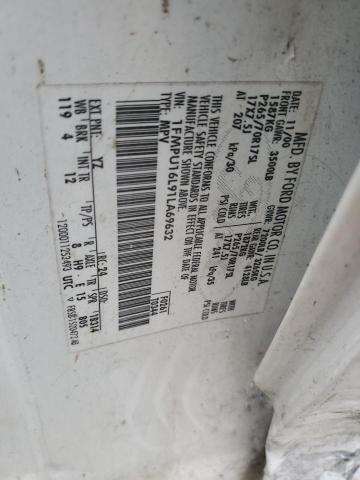 1FMPU16L91LA69632 - 2001 FORD EXPEDITION XLT თეთრი ფოტო 13