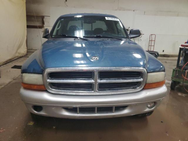 1B7HG48N12S696297 - 2002 DODGE DAKOTA QUAD SLT BLUE photo 5