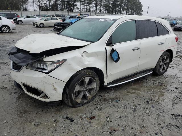 5FRYD3H25EB010691 - 2014 ACURA MDX WHITE photo 1