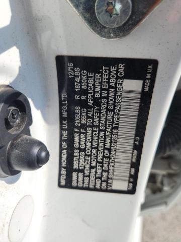 SHHFK7H24HU213516 - 2017 HONDA CIVIC LX WHITE photo 12