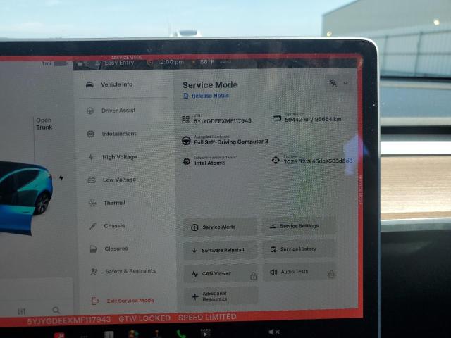 5YJYGDEEXMF117943 - 2021 TESLA MODEL Y 蓝色 照片 9