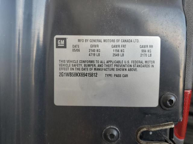 2G1WB58KX69415812 - 2006 CHEVROLET IMPALA LS BLACK photo 12