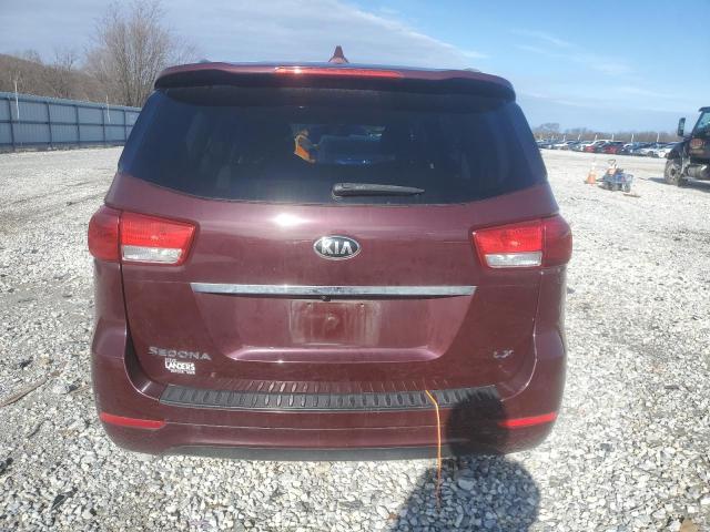 KNDMB5C14F6040195 - 2015 KIA SEDONA LX BURGUNDY photo 6