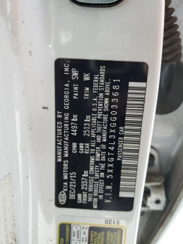 5XXGT4L3XGG033681 - 2016 KIA OPTIMA LX 白色 照片 12