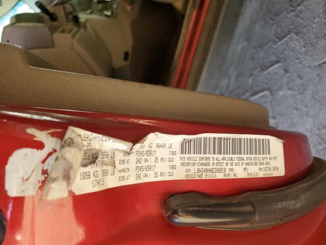 1J8HG48NX6C202818 - 2006 JEEP COMMANDER 红色 照片 12