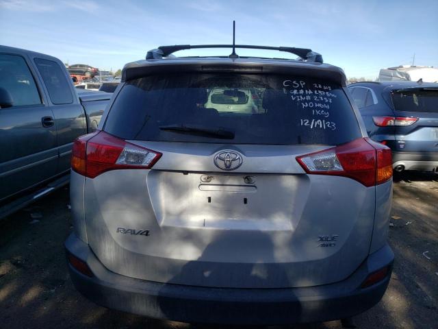 2T3RFREV7DW052757 - 2013 TOYOTA RAV4 XLE SILVER photo 6