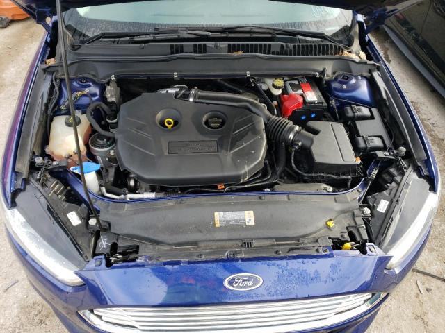 3FA6P0H91ER169563 - 2014 FORD FUSION SE BLUE photo 11