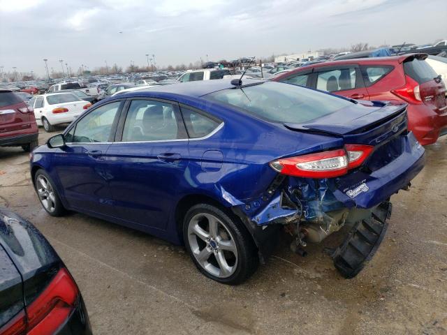 3FA6P0H91ER169563 - 2014 FORD FUSION SE BLUE photo 2